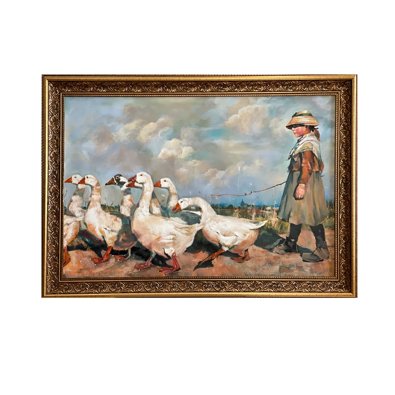 تابلو نقاشی اکریلیک طرح غاز های وحشی کد F-6677