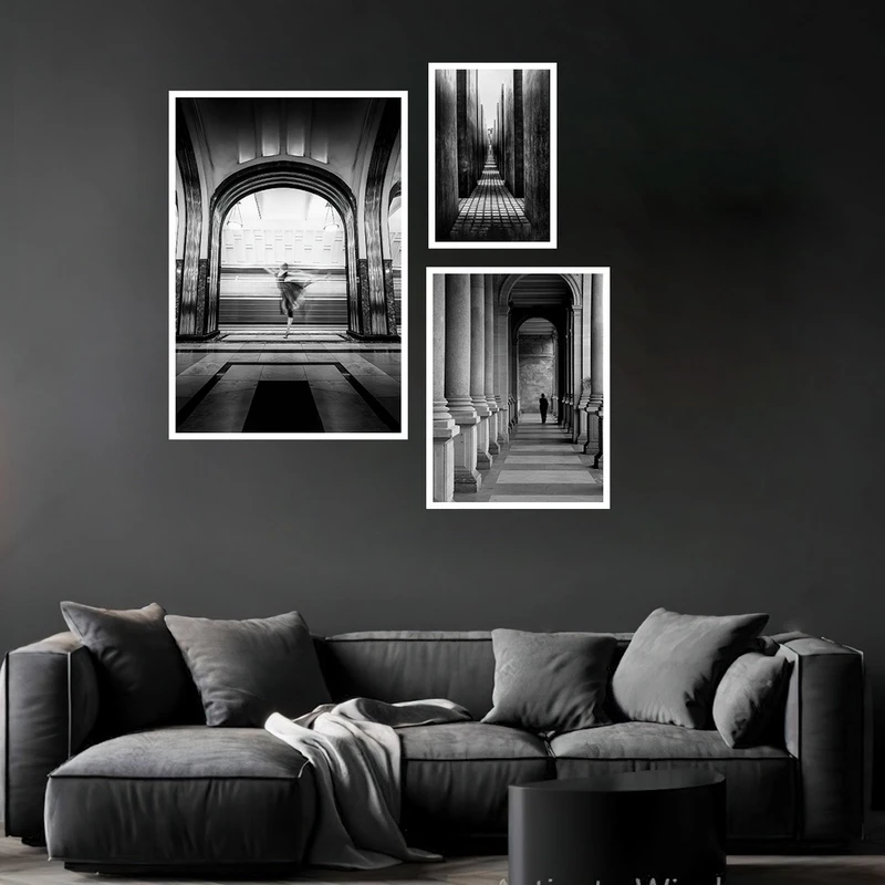 تابلو بکلیت طرح دکوراتیو بالرین و رقص باله مدل W-785 مجموعه 3 عددی