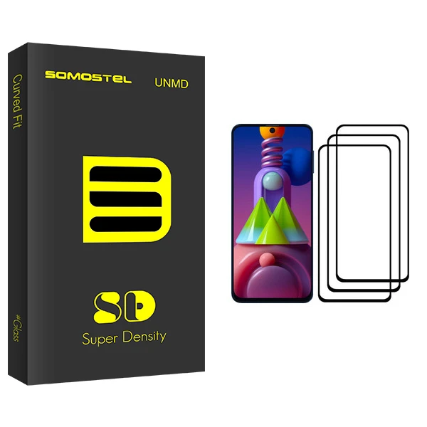 محافظ صفحه نمایش سوماستل مدل Sd Glass مناسب برای گوشی موبایل سامسونگ Galaxy M51 بسته سه عددی