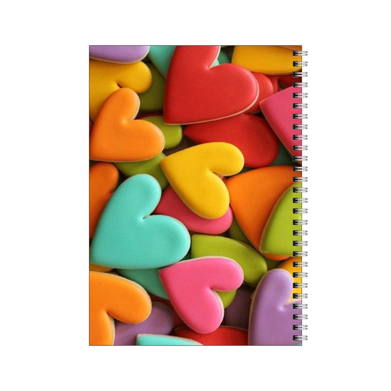 دفتر مشق 100 برگ بامبیلیپ طرح پترن شیرینی قلبی کد 3185966