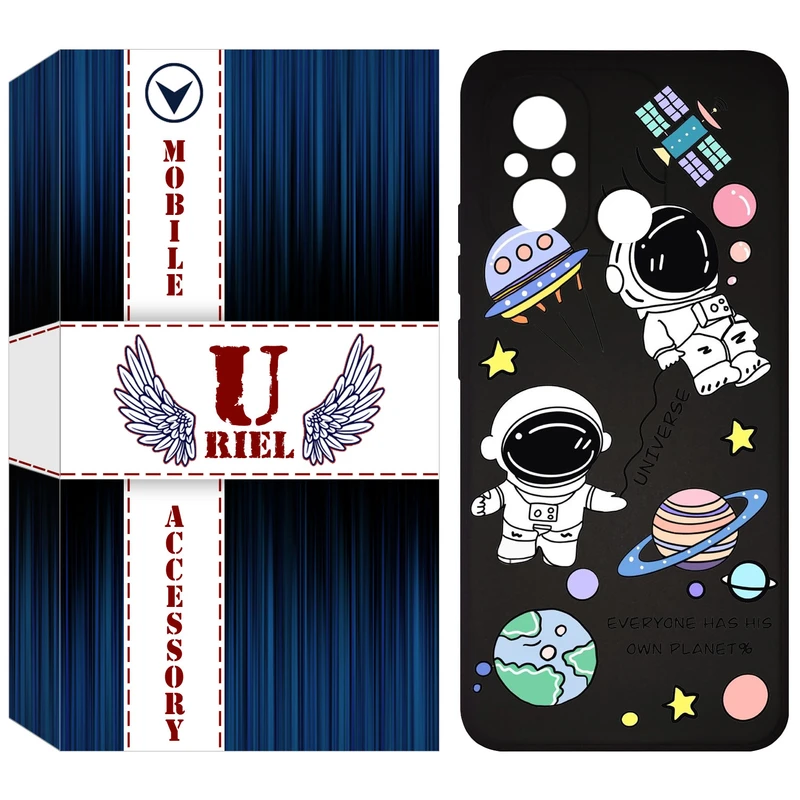 کاور یوریل مدل KSH کد 25 طرح فضانوردان مناسب برای گوشی موبایل شیائومی Redmi 12C