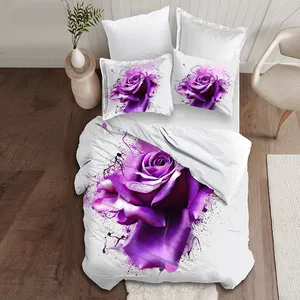 سرویس خواب مدل گل رز یک نفره 4 تکه