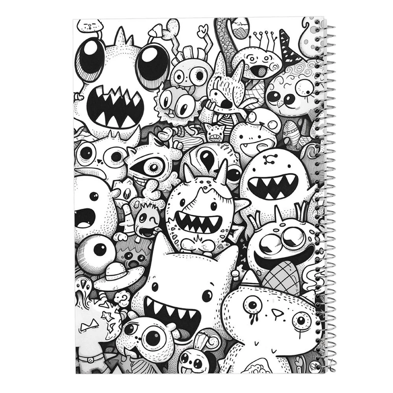 دفتر نقاشی 50 برگ مدوپد مدل هیولای فانتزی کد DF16774