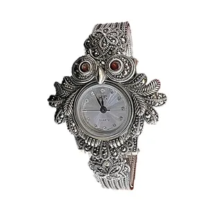 ساعت مچی عقربه ای نقره زنانه اچ اف مدل glsr-1043