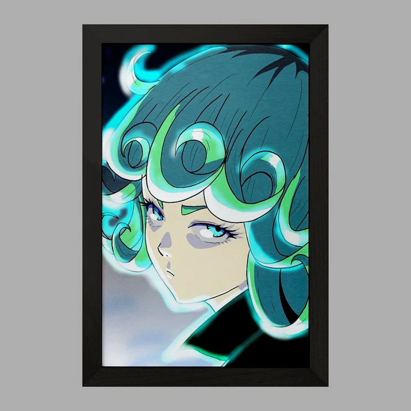 تابلو خندالو مدل تاتسوماکی انیمه مرد تک مشتی One Punch Man  کد 11389