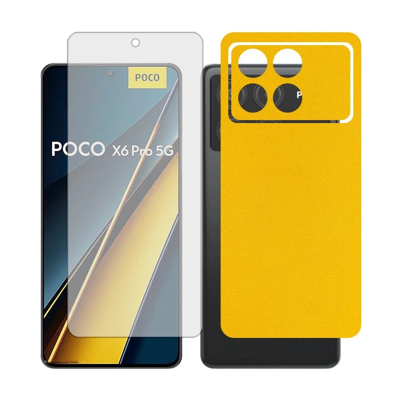 محافظ صفحه نمایش شفاف گلس مدل Together مناسب برای گوشی موبایل شیائومی Poco X6 Pro به همراه برچسب پوششی پشت گوشی 