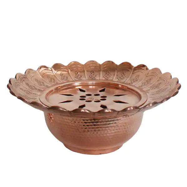 ست آفتابه و لگن مسی مدل توپی کد ZH44