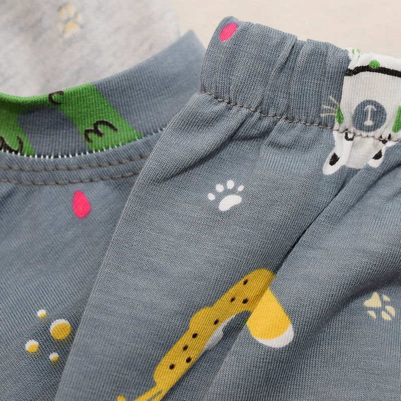 ست تی شرت و شلوارک بچگانه دلنار گالری مدل اعداد فانتزی و حیوانات -  - 5