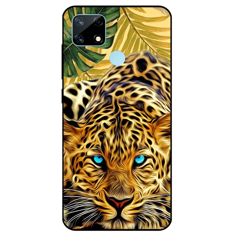 کاور مگافون طرح پلنگ مدل 7455 مناسب برای گوشی موبایل ریلمی 7i / C12