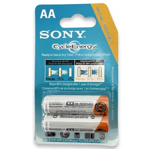 باتری قلمی قابل شارژ سونی مدل NH-AA HR15/51 ظرفیت 4600 میلی آمپر ساعت بسته 2 عددی