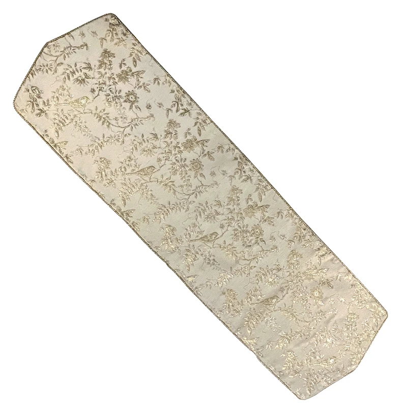 رومیزی مدل پرنده طرح شاخ و برگ سایز 145x45 سانتی‌متر