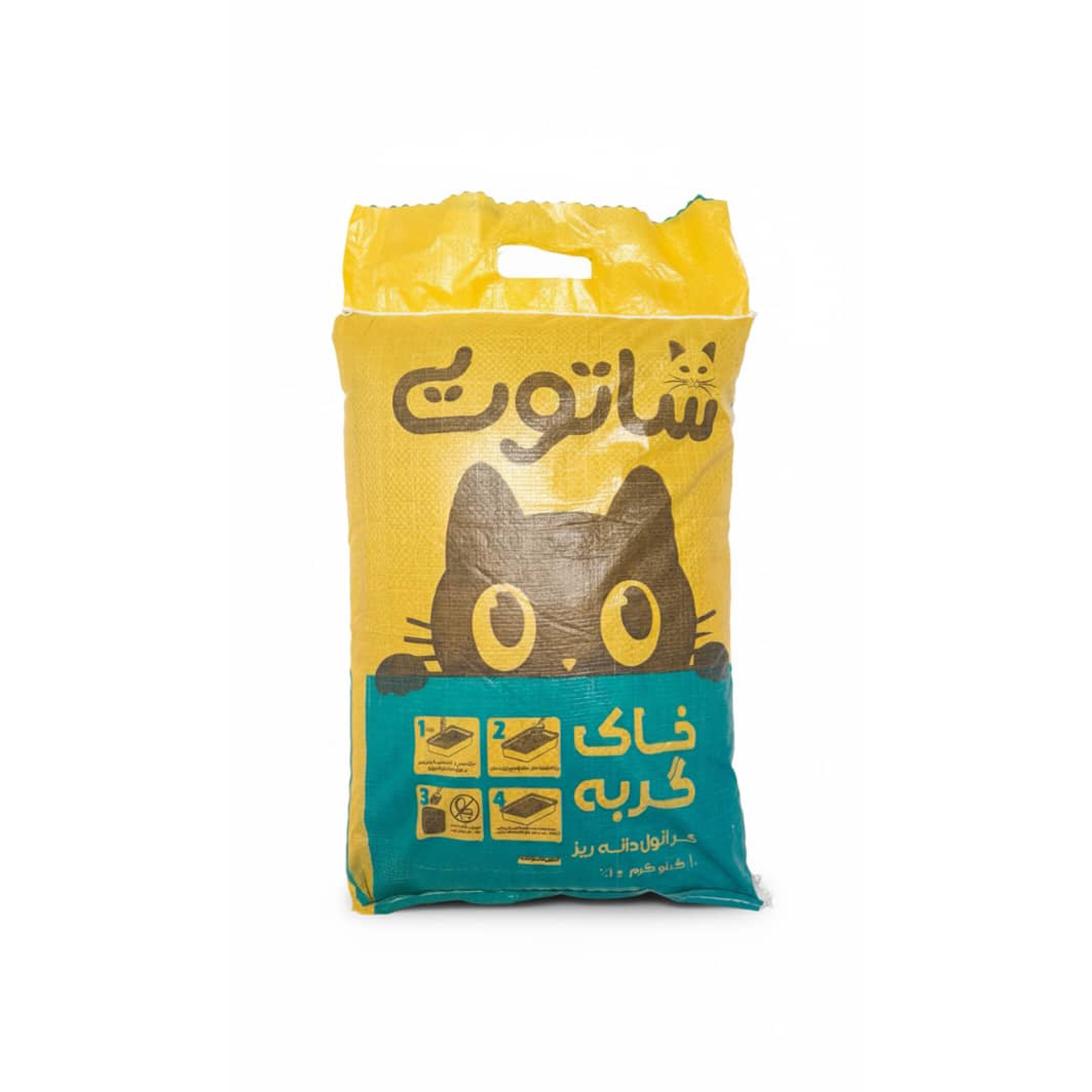 خاک گربه شاتوت مدل گرانول دانه ریز وزن 10 کیلوگرم
