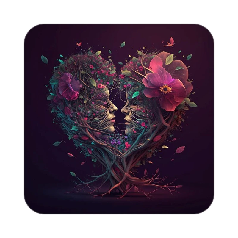 زیر لیوانی کاکتی مدل عاشقانه کد mp10649