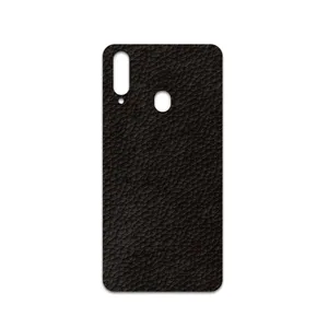 MAHOOT Dark-Brown-Leather Cover Sticker for Samsung Galaxy A20s