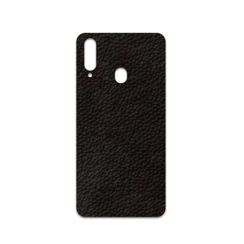 برچسب پوششی ماهوت مدل Dark-Brown-Leather مناسب برای گوشی موبایل سامسونگ Galaxy A20s