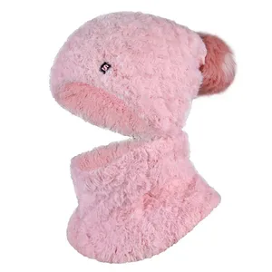 ست کلاه و شال گردن مدل بافت موهر کد 424