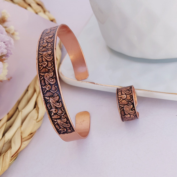 نیم ست زیورآلات دست ساز زنانه مدل هفت شیر کد JW48.2