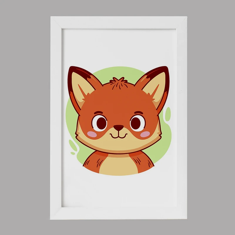 تابلو خندالو مدل روباه حیوانات بامزه کد 37139