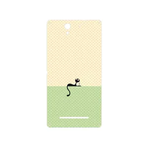 MAHOOT Minimal Internet Cat Icon Cover Sticker for Sony Xperia C3 Dual