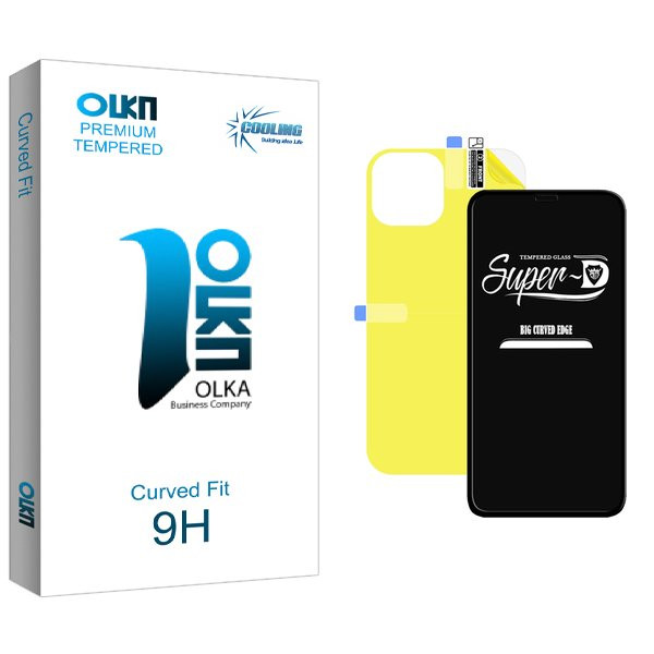 محافظ صفحه نمایش کولینگ مدل Olka SuperD مناسب برای گوشی موبایل اپل iPhone 11 Pro  به همراه محافظ پشت گوشی