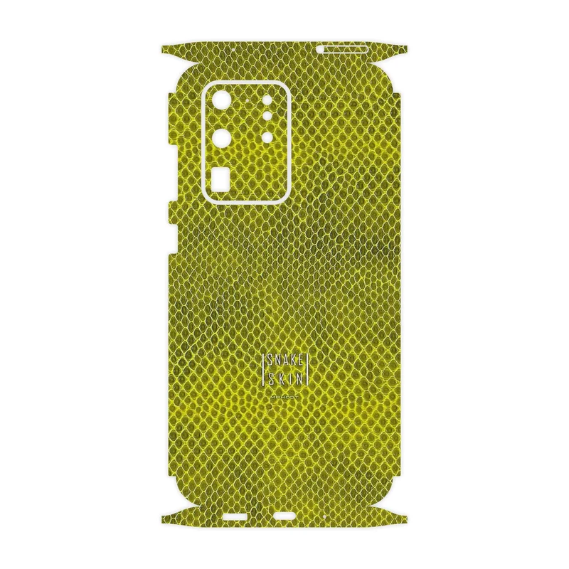 برچسب پوششی ماهوت مدل Yellow Snake Skin-FullSkin مناسب برای گوشی موبایل سامسونگ Galaxy S20 Ultra