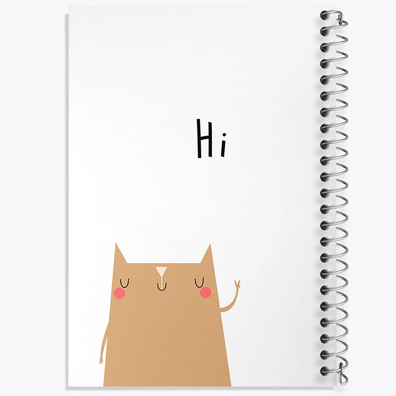 دفتر مشق 50 برگ خندالو طرح گربه (Cat) کد N159