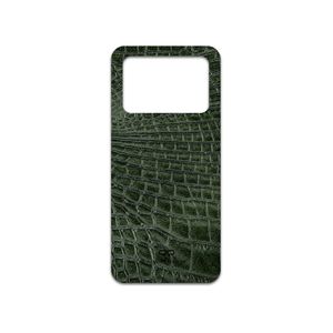 برچسب پوششی ماهوت مدل Green-Crocodile-Leather مناسب برای گوشی موبایل شیائومی Poco M4 Pro 4G