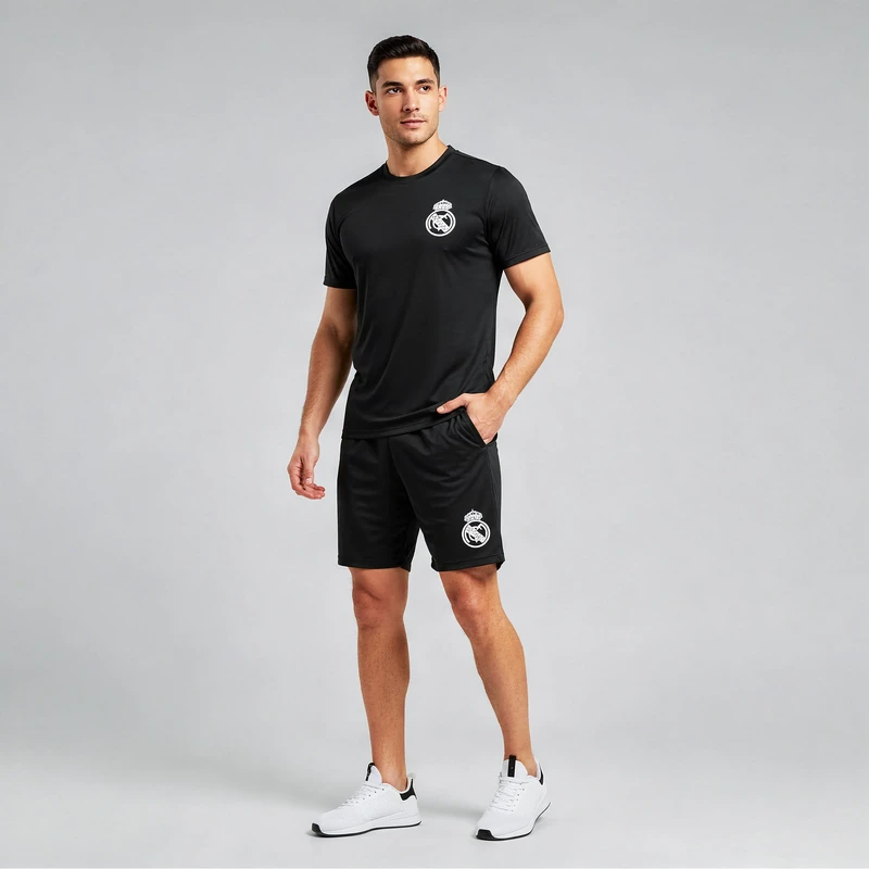 ست تی شرت و شلوارک مردانه مدل  رئال مادرید کد TSH010
