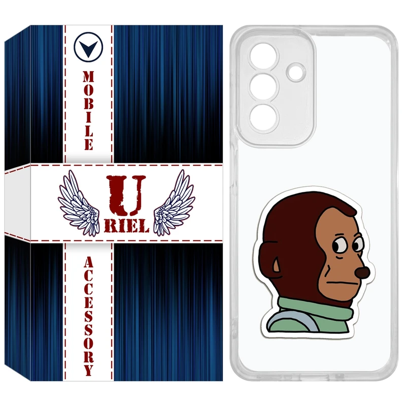 کاور یوریل مدل Clear کد 88 طرح میمون مناسب برای گوشی موبایل سامسونگ Galaxy A36