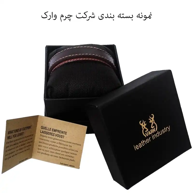 دستبند چرم وارک مدل رهام کد rb211