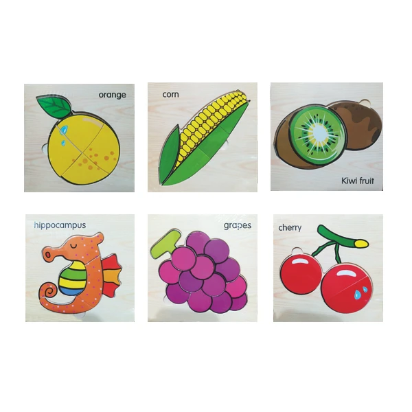 بازی آموزشی مدل آشنایی با میوه ها و سبزیجات بسته 6 عددی