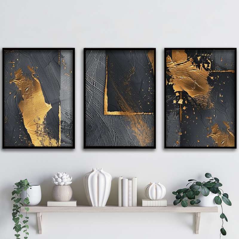 تابلو آتریسا طرح آبستره مدل ATA199 مجموعه 3 عددی تابلو آتریسا طرح آبستره مدل ATA199 مجموعه 3 عددی