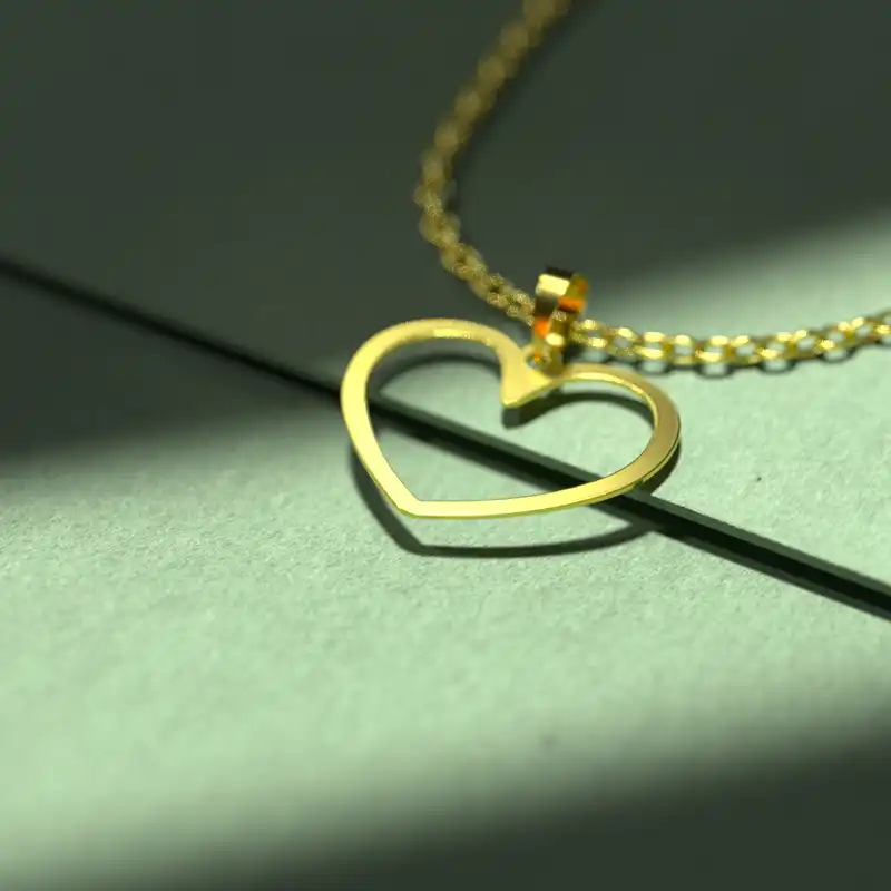 گردنبند طلا 18 عیار زنانه مدوپد مدل قلب کد E1122