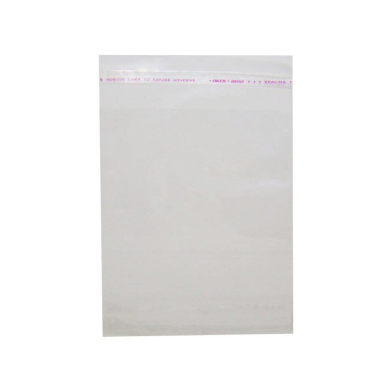 سلفون بسته بندی مدل لبه چسب دار 8*10 بسته 125 عددي