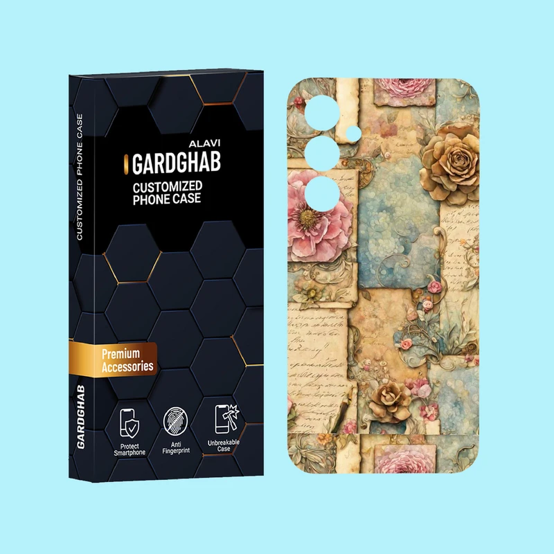 کاور گارد قاب علوی مدل گل مناسب برای گوشی موبایل سامسونگ Galaxy A55