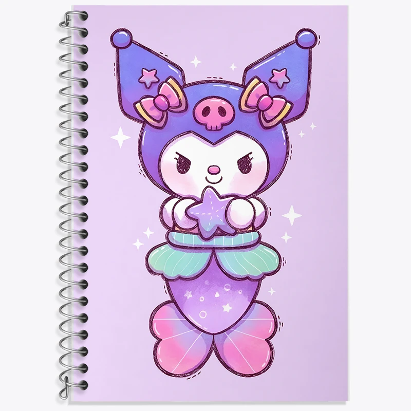 دفتر زبان 50 برگ خندالو مدل سه خط طرح کرومی (kurom) کد F5407