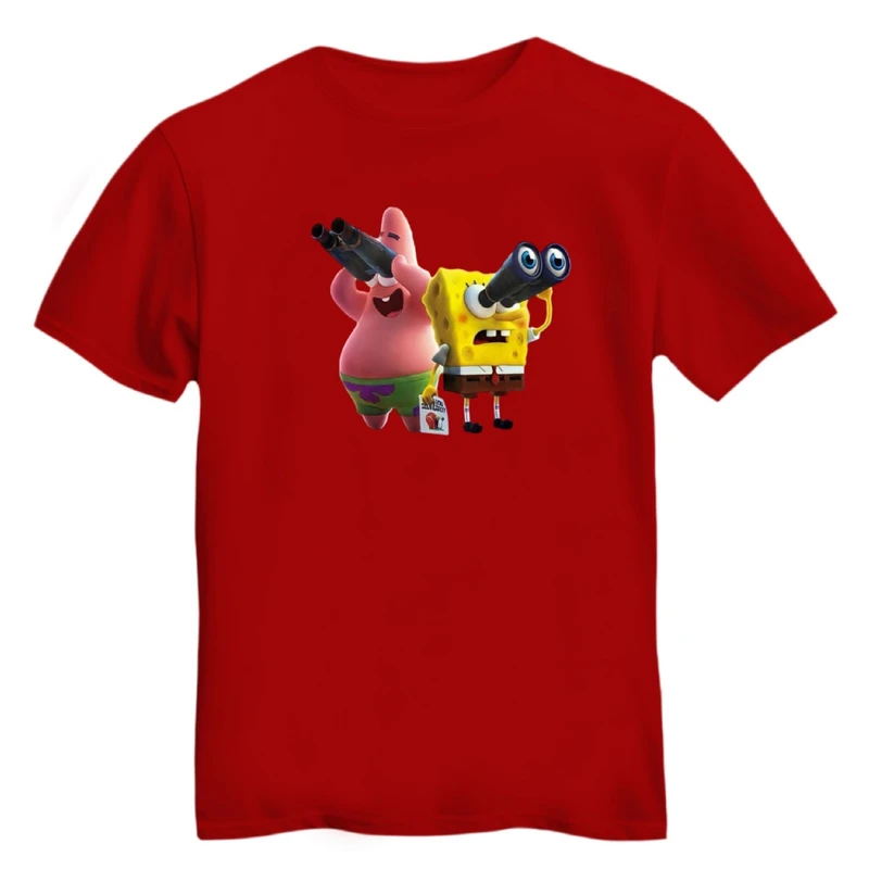 تی شرت آستین کوتاه زنانه مدل باب اسفنجی کد ۲