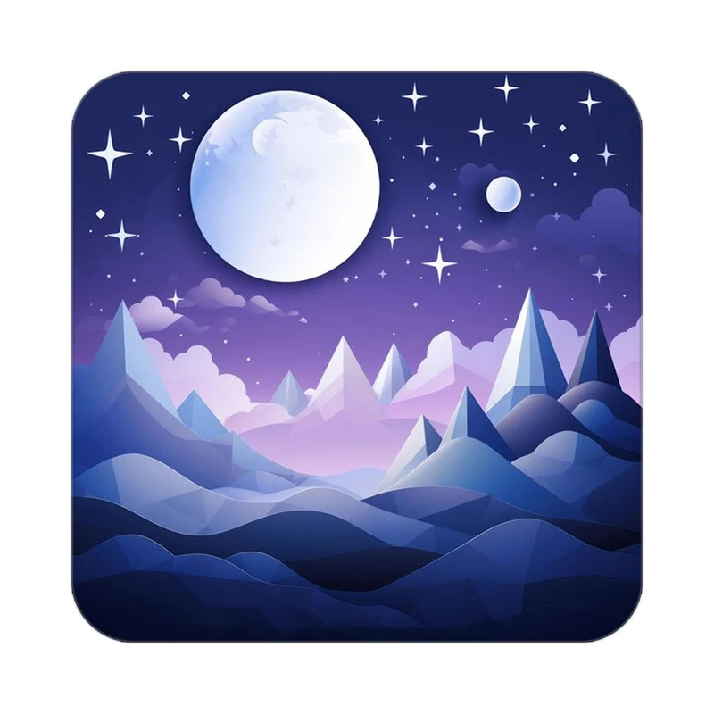 زیر لیوانی کاکتی طرح ماه و ستاره مدل mp52666