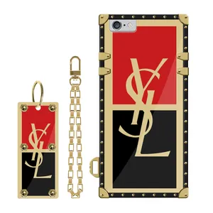 box model cover YSL code suitable for Apple iPhone SE 2022 with hanging plate