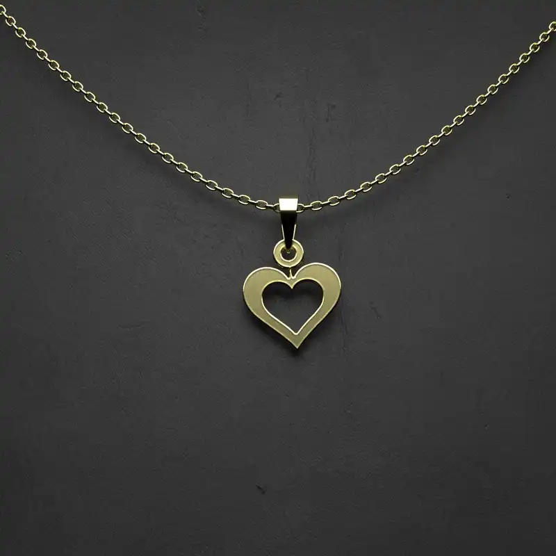 گردنبند طلا 18 عیار زنانه مدوپد مدل  طرح قلب کد CC1131