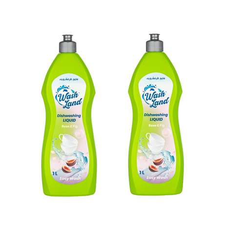 مایع ظرفشویی واش لند مدل رایحه انجیر و رز حجم 1 لیتر مجموعه 2 عددی