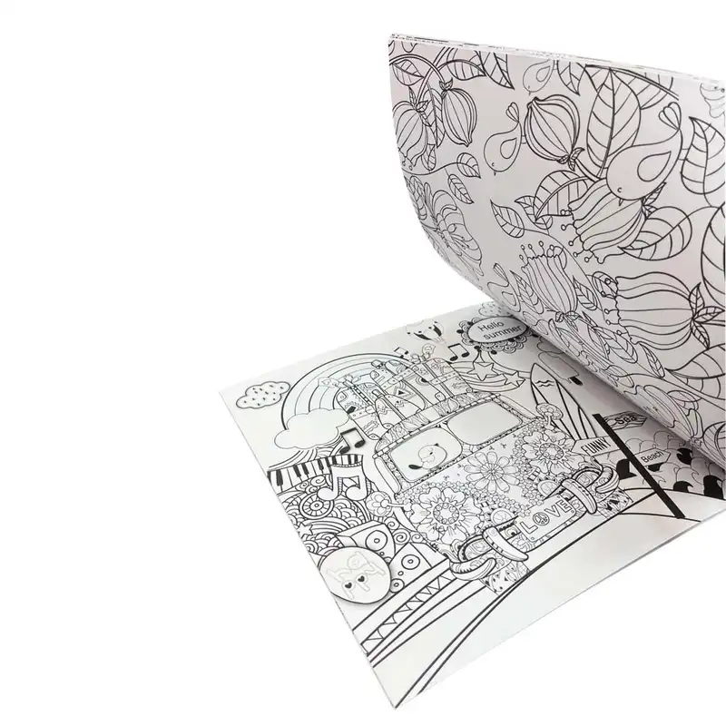 دفتر رنگ آمیزی کلیپس مدل گل و باغ کد 147358