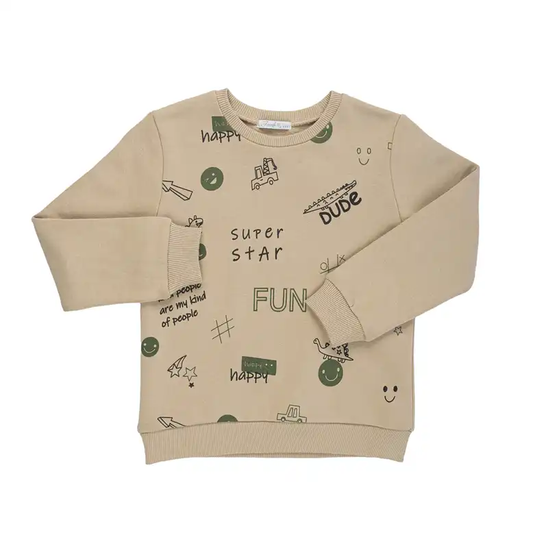 ست سویشرت و شلوار پسرانه فیورلا مدل درهم ریخته 34538