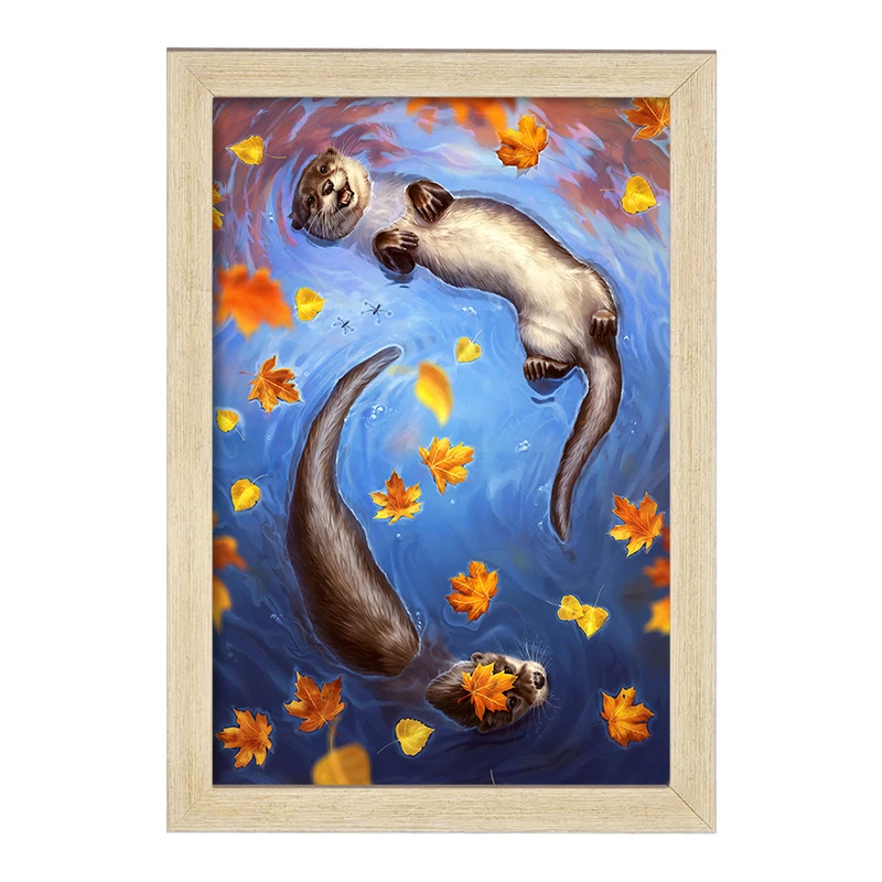 تابلو خندالو مدل سمور آبی کد F1237