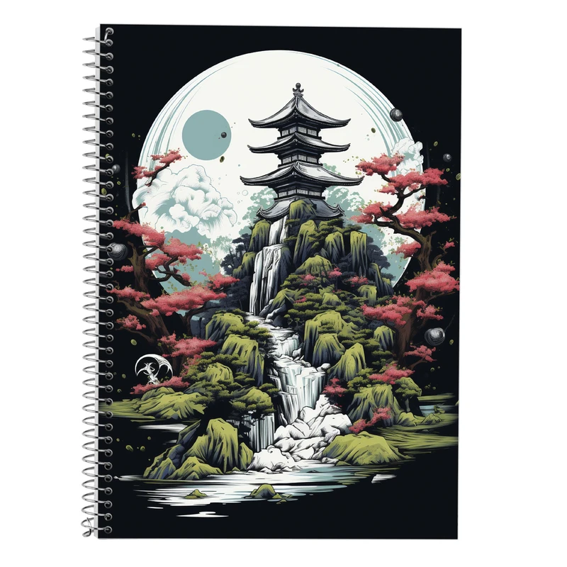 دفتر زبان 50 برگ مدوپد مدل سه خط طرح Ghibli کد DF2461