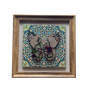 تابلو فرش دستباف طرح پروانه کد ۳۱