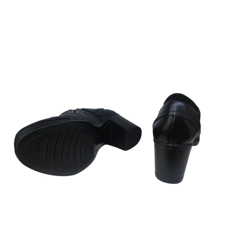 کفش زنانه مدل NGD 391 چرم طبیعی رنگ مشکی