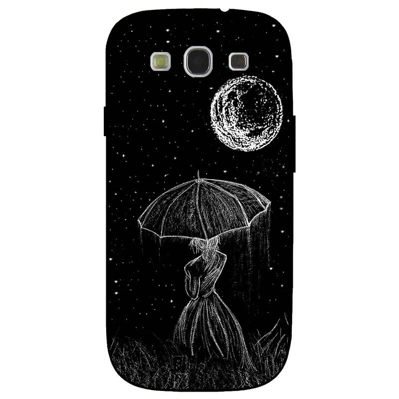 کاور مگافون طرح دختر و ماه مدل 1369 مناسب برای گوشی موبایل سامسونگ Galaxy S3         