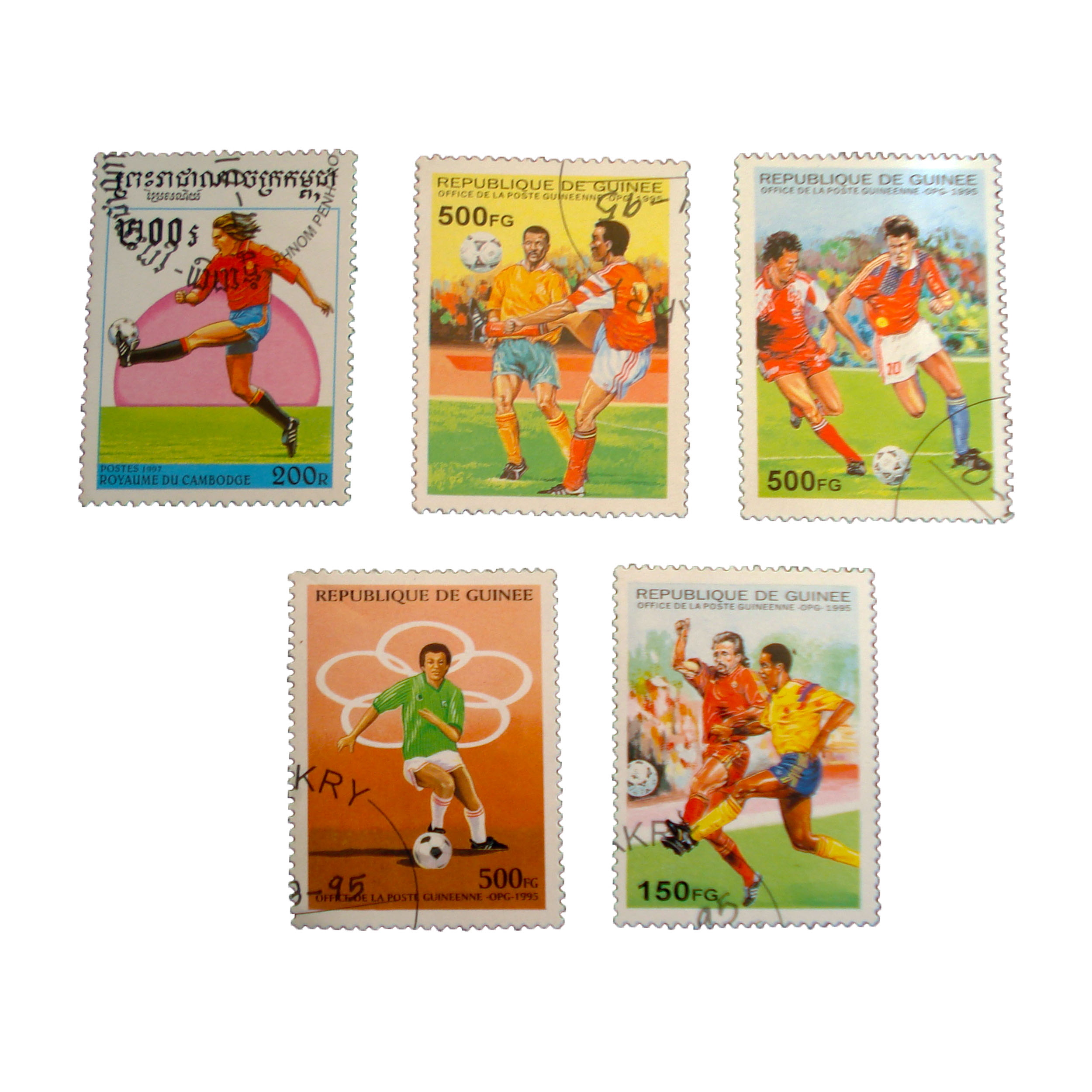 تمبر یادگاری طرح ورزشی کد var-272 مجموعه 5 عددی