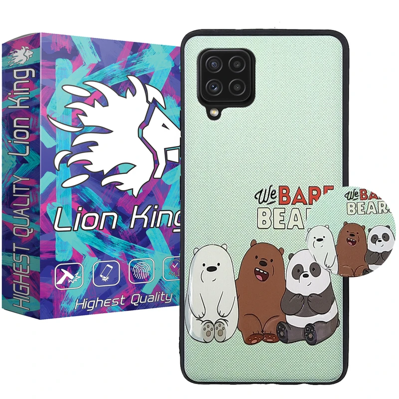 کاور لاین کینگ مدل 3bear مناسب برای گوشی موبایل سامسونگ Galaxy A42 به همراه پایه نگهدارنده